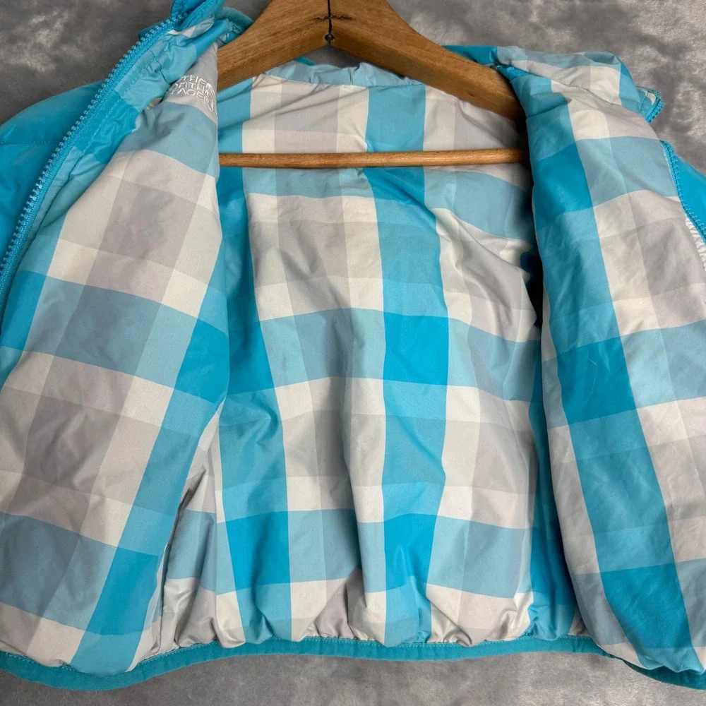 The‎ North Face Kids 2T 550 Down Puffer Jacket Blue Quilted Hooded Winter Coat